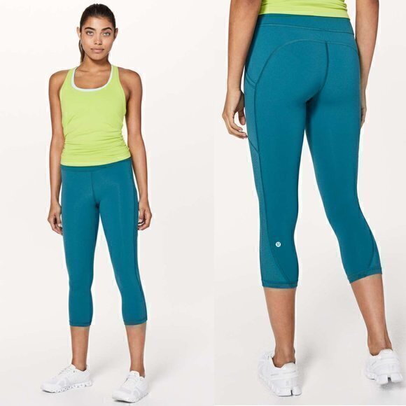 Lululemon Ready To Race Crop 21" in Deep Cove Size 8 - Picture 1 of 8
